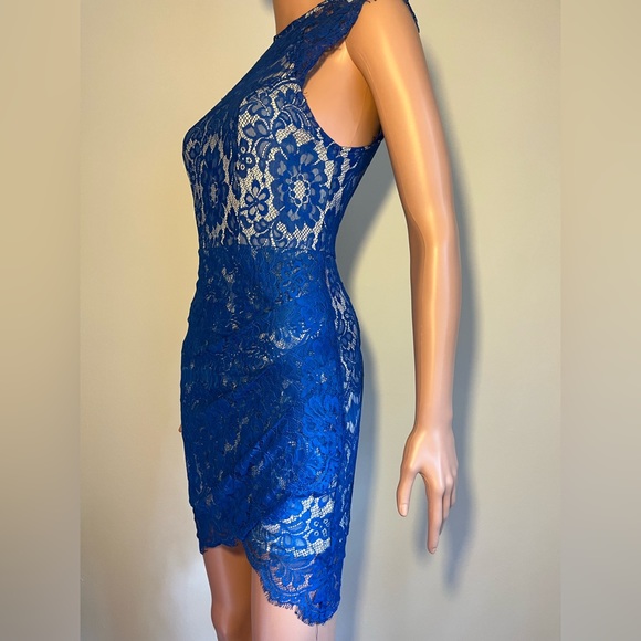 Shareen Evening Wear • Blue Lace Dress • Excellent Condition - Picture 8 of 8